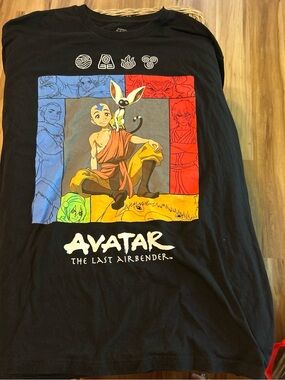 Avatar The Last Airbender Graphic Short Sleeve Tee - Black